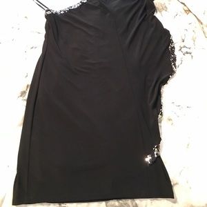 Bets and Adam one shoulder shirt formal dress
